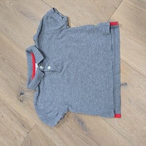 Hanna Andersson Boys sz 3 (90cm) Grey Polo Shirt Organic Cotton
